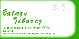 balazs tiborcz business card